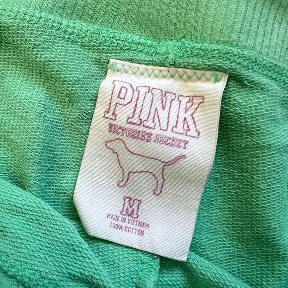 PINK Victoria's Secret Y2K Pink Royalty Sweatpants Capris Size M Mint Green - Picture 4 of 12